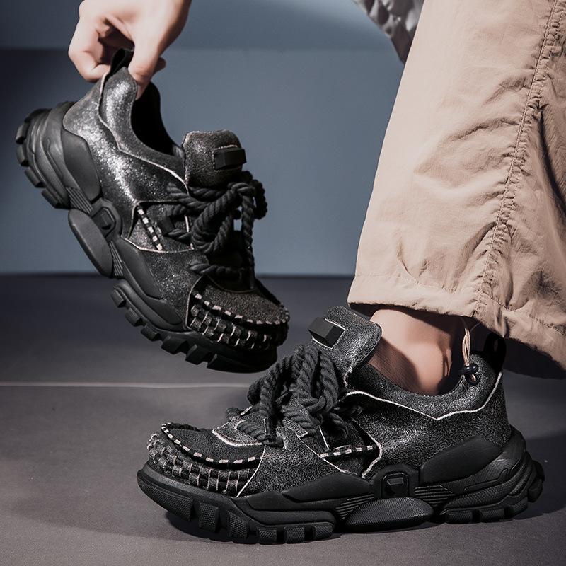 Boots men's 2025 autumn and winter new leather casual versatile dad shoes men's thickened warm personalized sports tooling boots