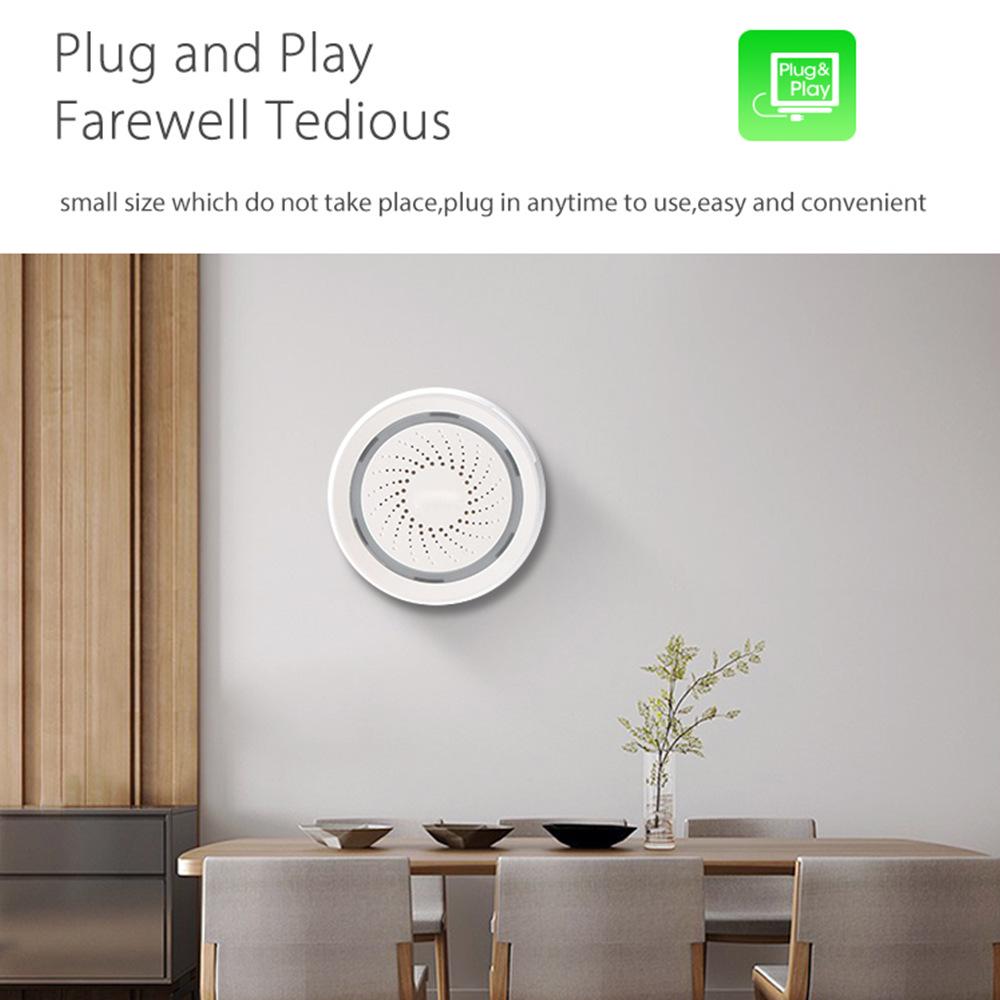 Graffiti WiFi Smart Temp & Humidity Sensor with Sound & Light Alarm