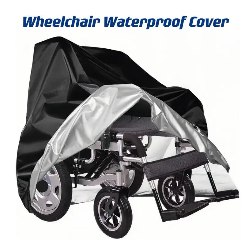 

DUOUPA Waterproof Wheelchair Cover - Electric & Rolling Walker Protector, Dust, Snow, Rain & Sun Resistant, Indoor Use 90x90x65cm чорний