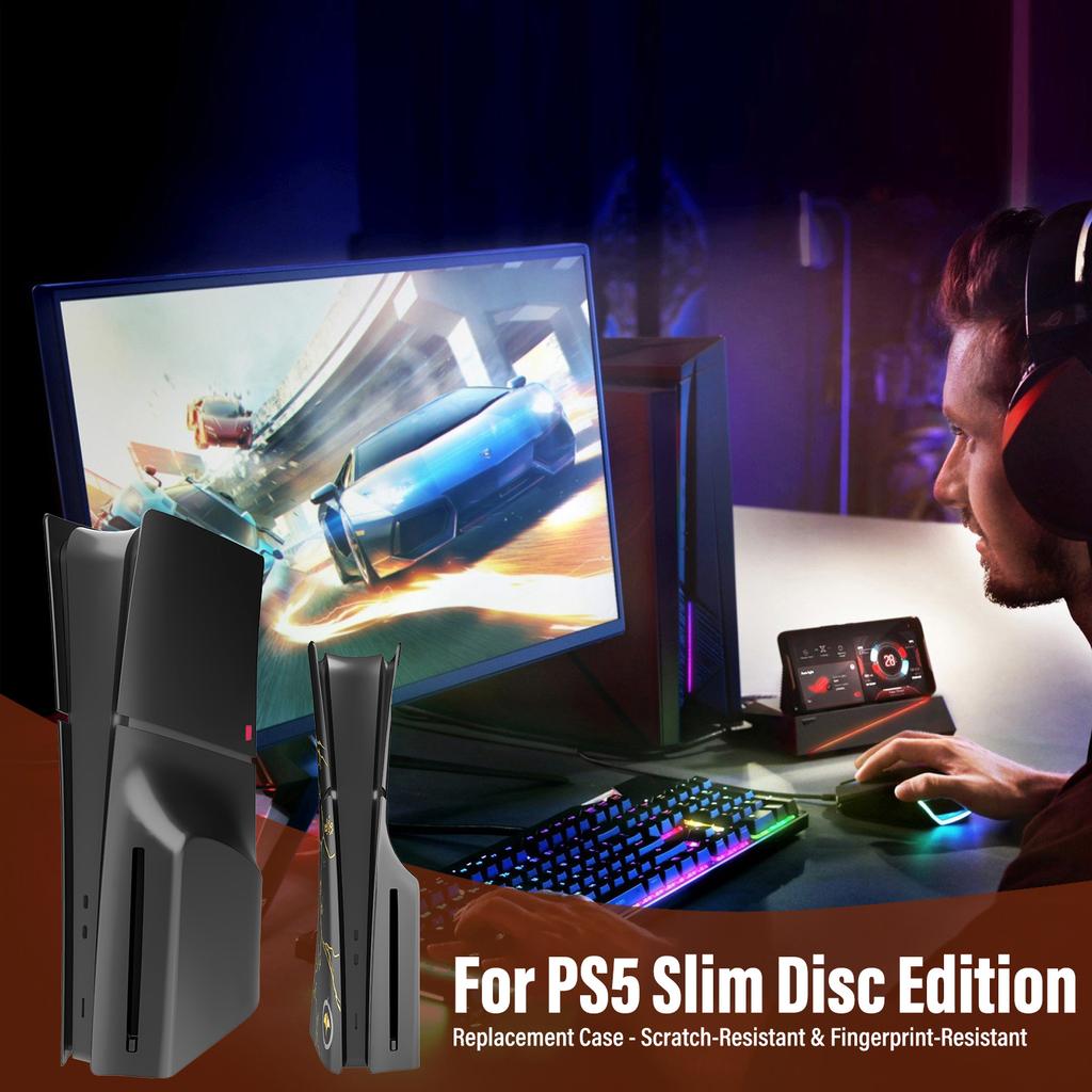 Abdeckplatten Schale Kratzfeste Hülle Panels Schutzhülle Ersatz-Frontplatte für PlayStation 5 Slim/Pro Disc/Digital Edition