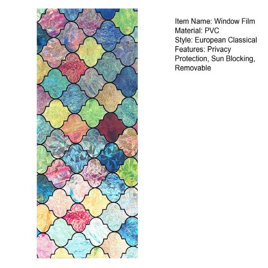 3D Fenster Sichtschutzfolie Dekorativ Mattiert Statisch Haftend Abnehmbar Wiederverwendbar Zuhause Büro Badezimmer UV Sonnenschutz Glasaufkleber Abdeckung