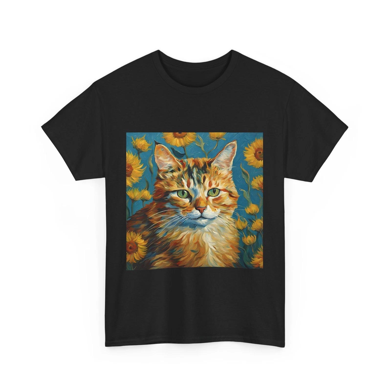 

Van Gogh Cat Shirt | Van Gogh Starry Night Cat Shirt | Vintage Black Cat Shirt W 2XL