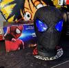 Nová špičková pavoučí pokrývka hlavy, elektricky blikající oči, dálkové ovládání s kroužkem, nositelná maska pro dospělé a děti