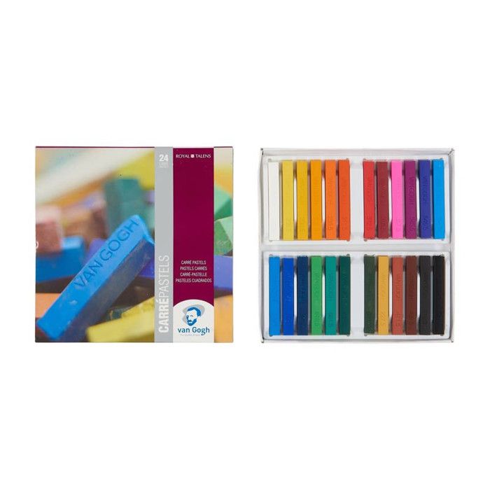 Coffret de Pastels - Van Gogh - 24 Pastels Carrés - Multicolore - Pour Adultes - Mixte