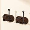 2 Pieces Practical Wall Mounted Hair Tie Storage Rack Waterproof Rust-proof Comb Holder Retro Iron Hair Tie Hook Shower