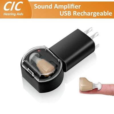 Audífonos inalámbricos invisibles para personas mayores, sordera, recargables en oídos, herramientas de primeros auxilios, Mini amplificador de sonido CIC
