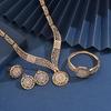 Bracelet Ring Earrings Combo Necklace Jewellery Set for Women Latest Stylish Design Fancy Crystal