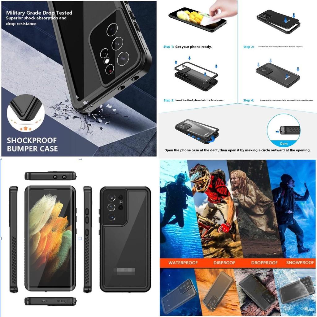 For Samsung Galaxy S21 Ultra Waterproof Shockproof Case With Tpu And Pc For Outdoor Sports Protection