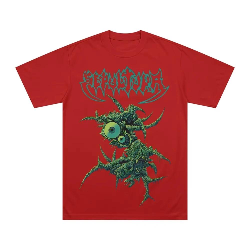 Sepultura Arisen TShirt Crew Neck Short Sleeve 100 Cotton Comfortable Apparel Unisex Vintage Street Style Y2K Spring Summer