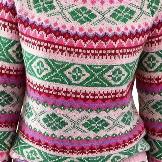 Dámský svetr s kulatým výstřihem, dlouhým rukávem, patchworkovou barvou, pulovrový top, volný střih, podzimní zimní pletený top, pletené zboží