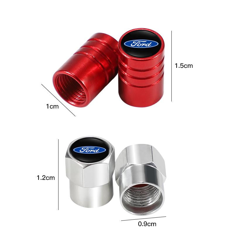 Car Sticker Car Tire Valve Caps Metal Styling Tyre Air Stems Cover For Ford S MAX Ranger Focus Fiesta Mondeo Kuga Mustang Escort