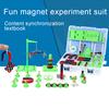 DIY Magnet Bar Ring Horseshoe Car Compass Kids Science Experiment Tool with Box
