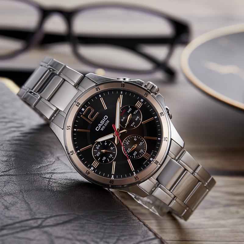 Casio Men Standard Series Black Watch MTP-1374D-1A2 MTP-1374D-1A2