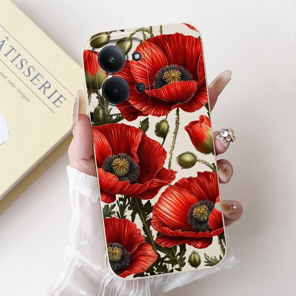For Xiaomi Poco C85 4G Beautiful Bow Rose Painting Phone Case For Poco C85 C 85 4G Shockproof Soft Silicone Cases