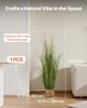 Artificial Grass Plant, 1194mm Reed Flower Grass In Pot, Premium PVC Faux Fake Greenery Shrubs Plant for Indoor Outdoor House Home Garden Office Room