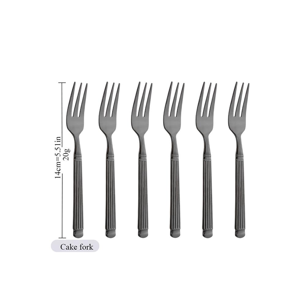 6/24Pcs Tableware Set Stainless Steel Utensil Kitchen Knives Cake Forks Coffee Spoons Cutlery for Home Restaurant Flatware Set