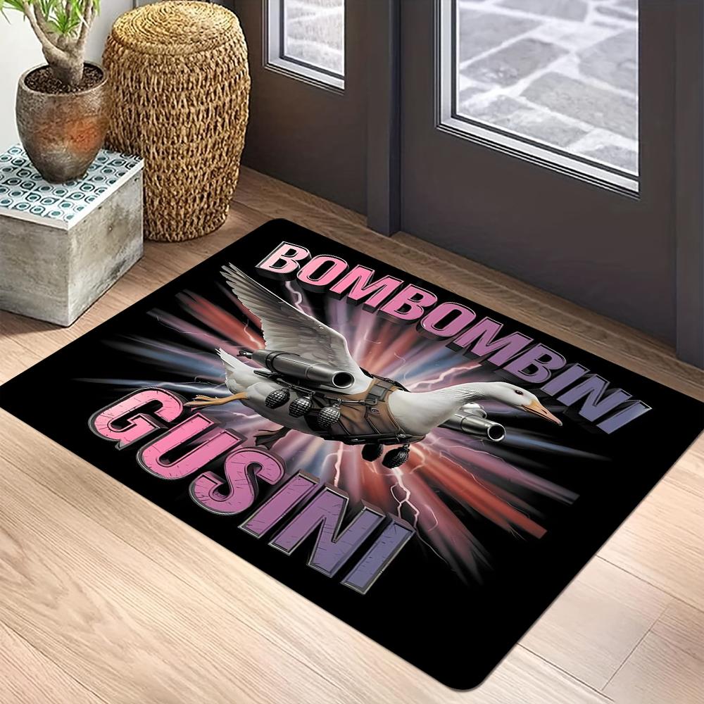 Vintage Military Carpet Mat Rug Crocodile Plane Duck Warplane Animal-Mechanical Home Decoration Creative Floor Mat Floor Mat