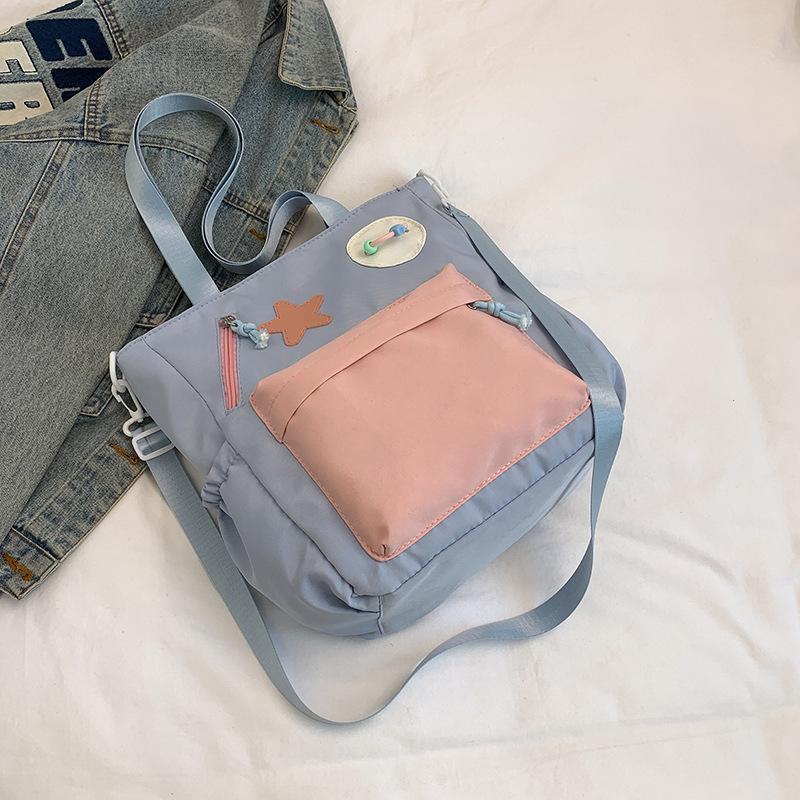 New cute student tote bag high school students large capacity beautiful casual class shoulder messenger bag