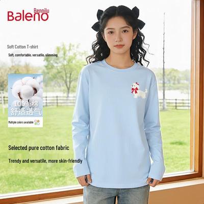 Baleno Women's Pure Cotton Loose Long-Sleeve T-Shirt