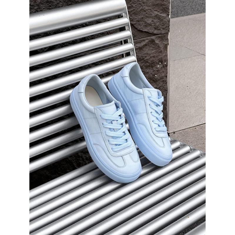 The First Layer of Cowhide Minimalist Leather White Summer Comfortable Breathable Casual Shoes Women's Shoes Flat Baseplate Shoes