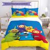 3pcs Teletubbies Bedding Set Duvet Cover Closure Includes 1 Duvet Cover & 2 Pillowcases, Soft and Comfortable for All Seasons.