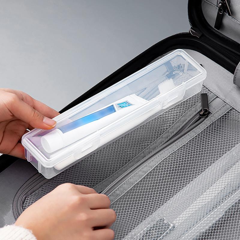 Portable Toothbrush Box Plastic Travel Toothbrush Case Transparent Toothbrush Holder Organizer Travel Practical Accessories