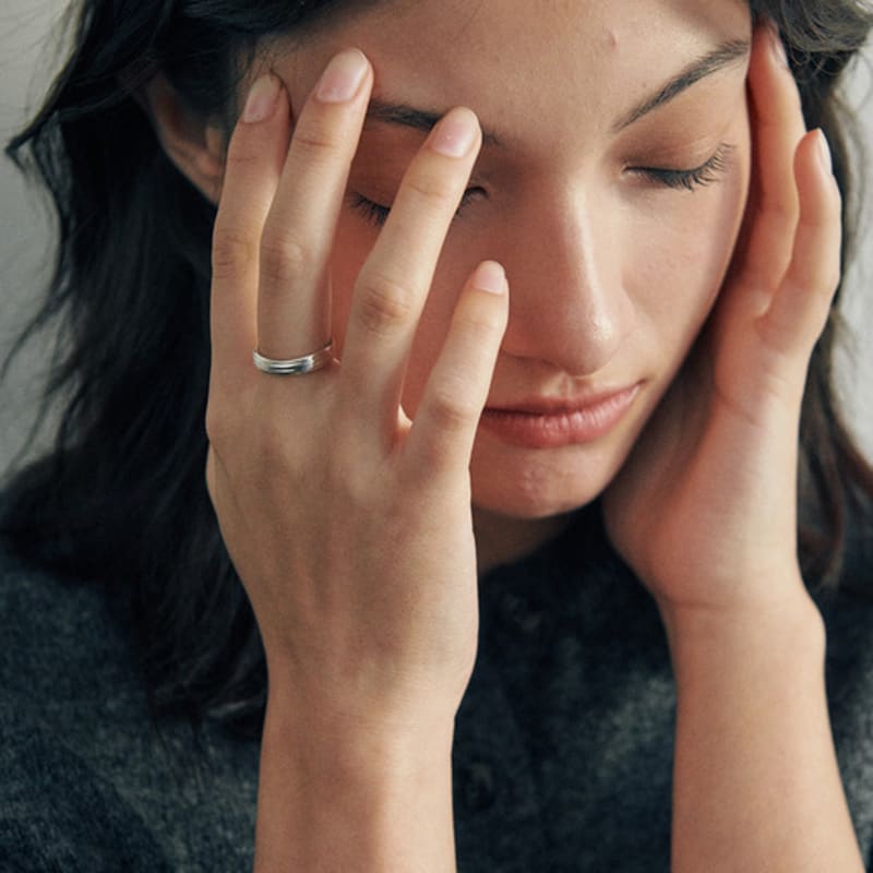 green [925 silver] Five.silver.214 / mini conto ring