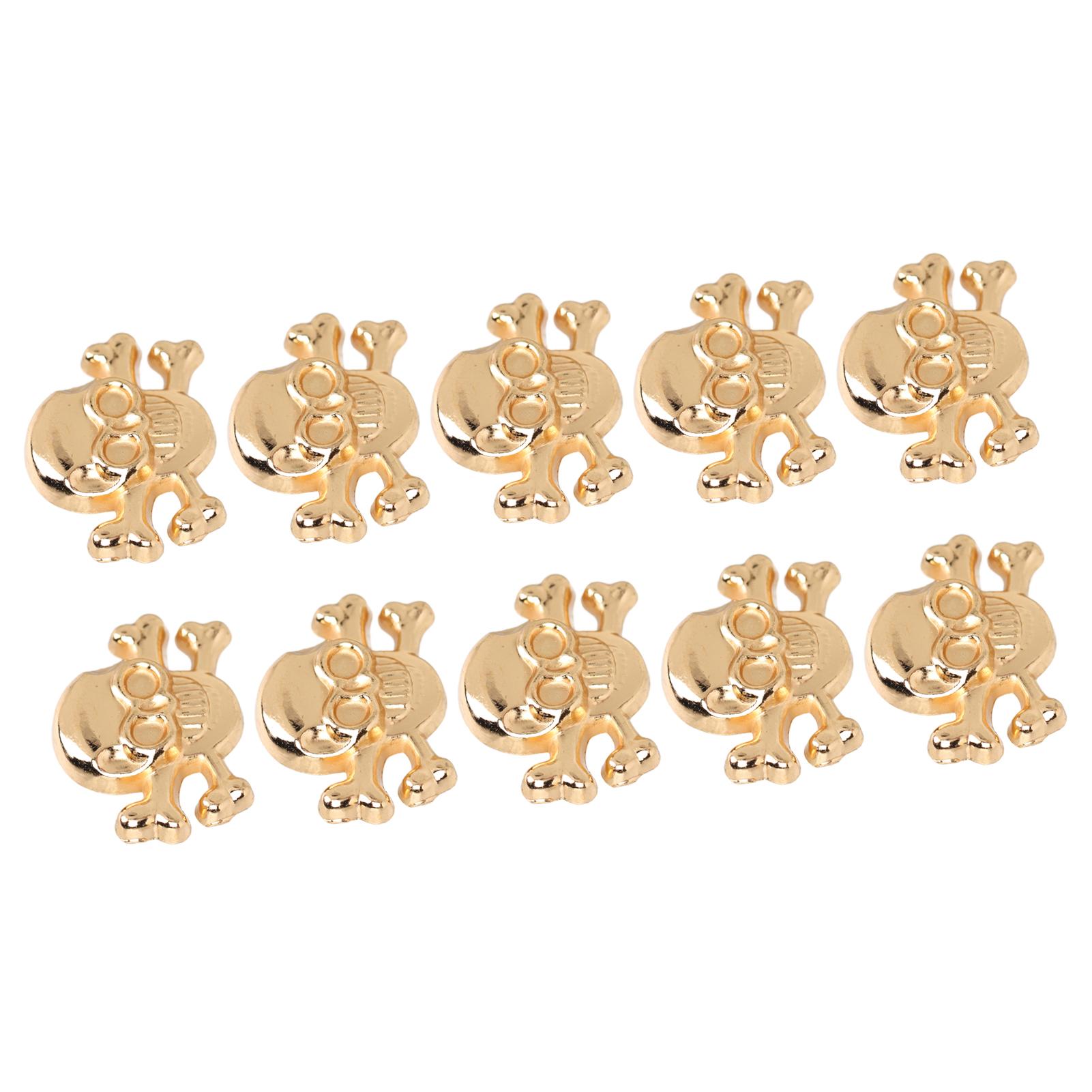 

50 комплектов заклепок в виде черепа в готическом стиле, красивые модные аксессуары для самостоятельного изготовления обуви золотой