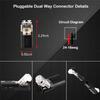 AD23-20 PCS Double-Wire Plug-In Connector+Locking Buckle No Wire Stripping Cutting 2 Way 2 Pin LED Connector For AWG 20-24