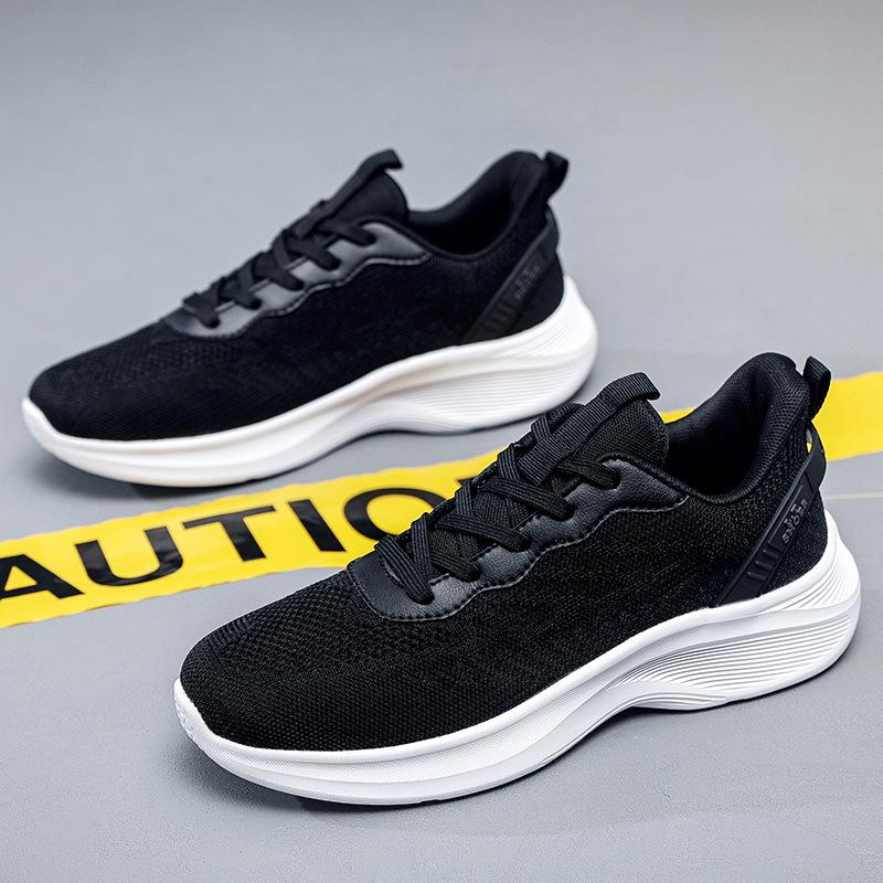 Men's Large Size 50 Running Sports Shoes Men's Foreign Trade Ultra-light Shock-absorbing Breathable Fly-woven Casual Shoes Manufacturer
