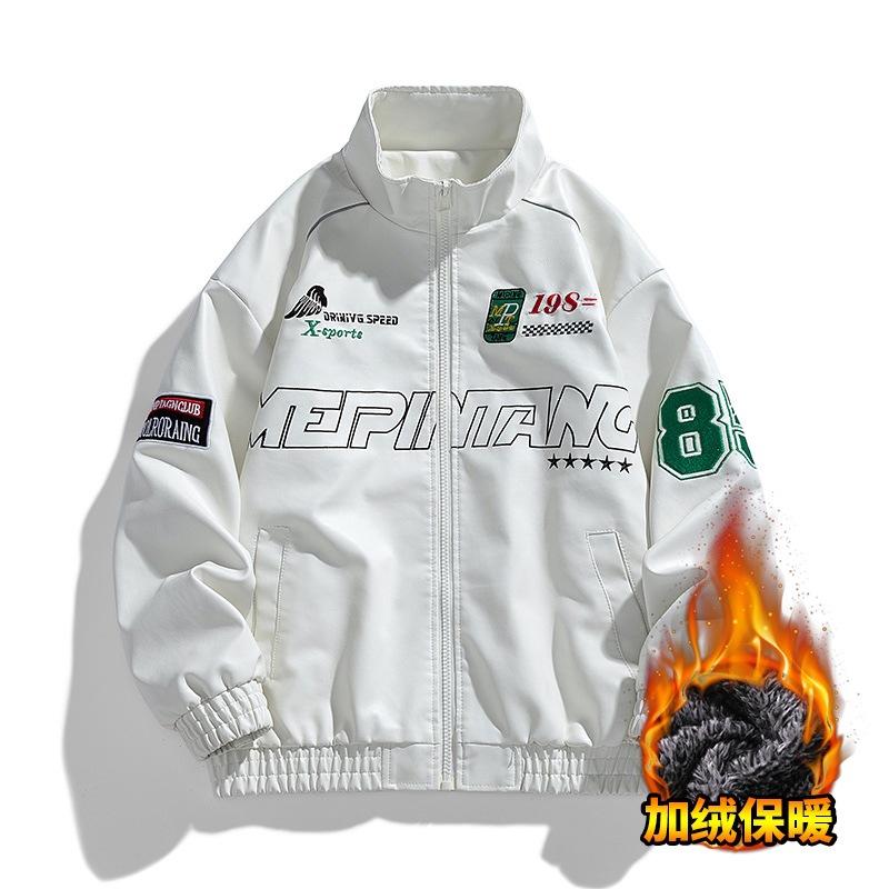 Fleece men's leather jacket popular leather jacket leather autumn and winter new men's leather jacket jacket motorcycle clothing pu