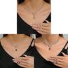 Water Drop Bridal Jewelry Set With Zircon Earrings And Necklace For Wedding And Formal Wear