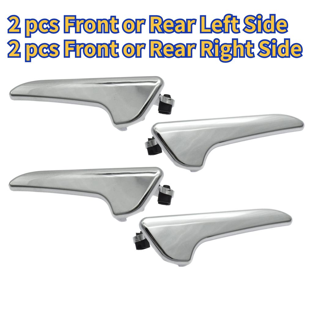 Chrome Front Rear Left Right LH RH ide Door Handle Pull For Mercedes-Benz W169 A150 A170 A180 A200 & W245 B150 B170 B180 B200