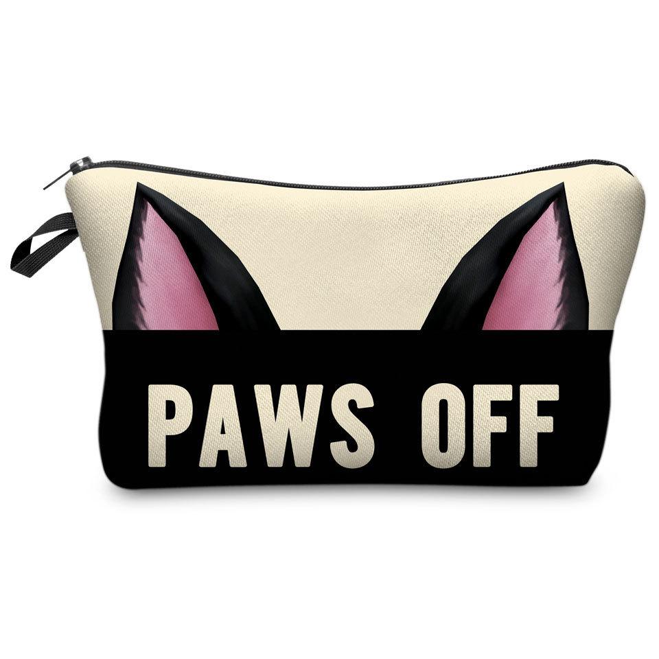 Women Cat Print Cosmetic Bag Toiletries Organize Travel Storage Case  6427