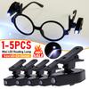 1-5PCS Mini Flashlight Glasses Reading Lamp LED Light Flashlight Glasses Reading Lamp Clip Light Universal Eyeglass Clip Lamp