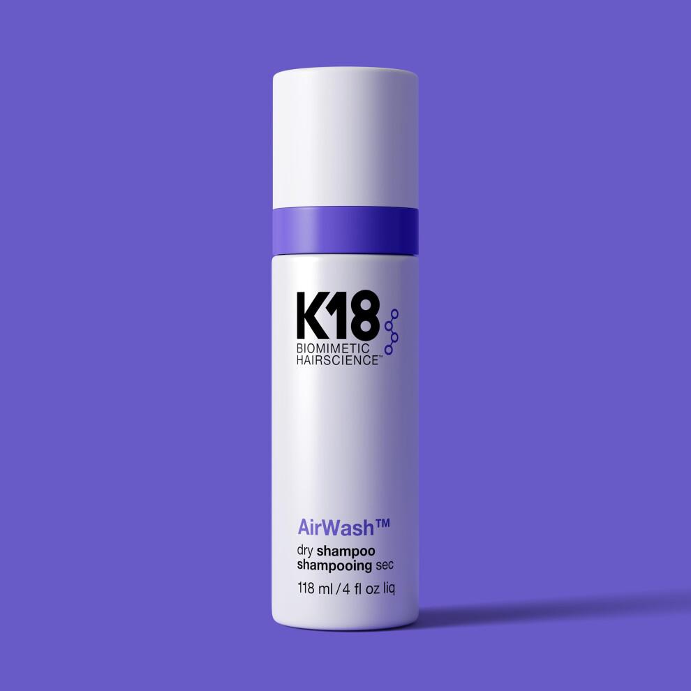 K18 AirWash Dry Shampoo  Non-Aerosol  Balances Scalp & Controls Excess Oil Production  4 Fl Oz