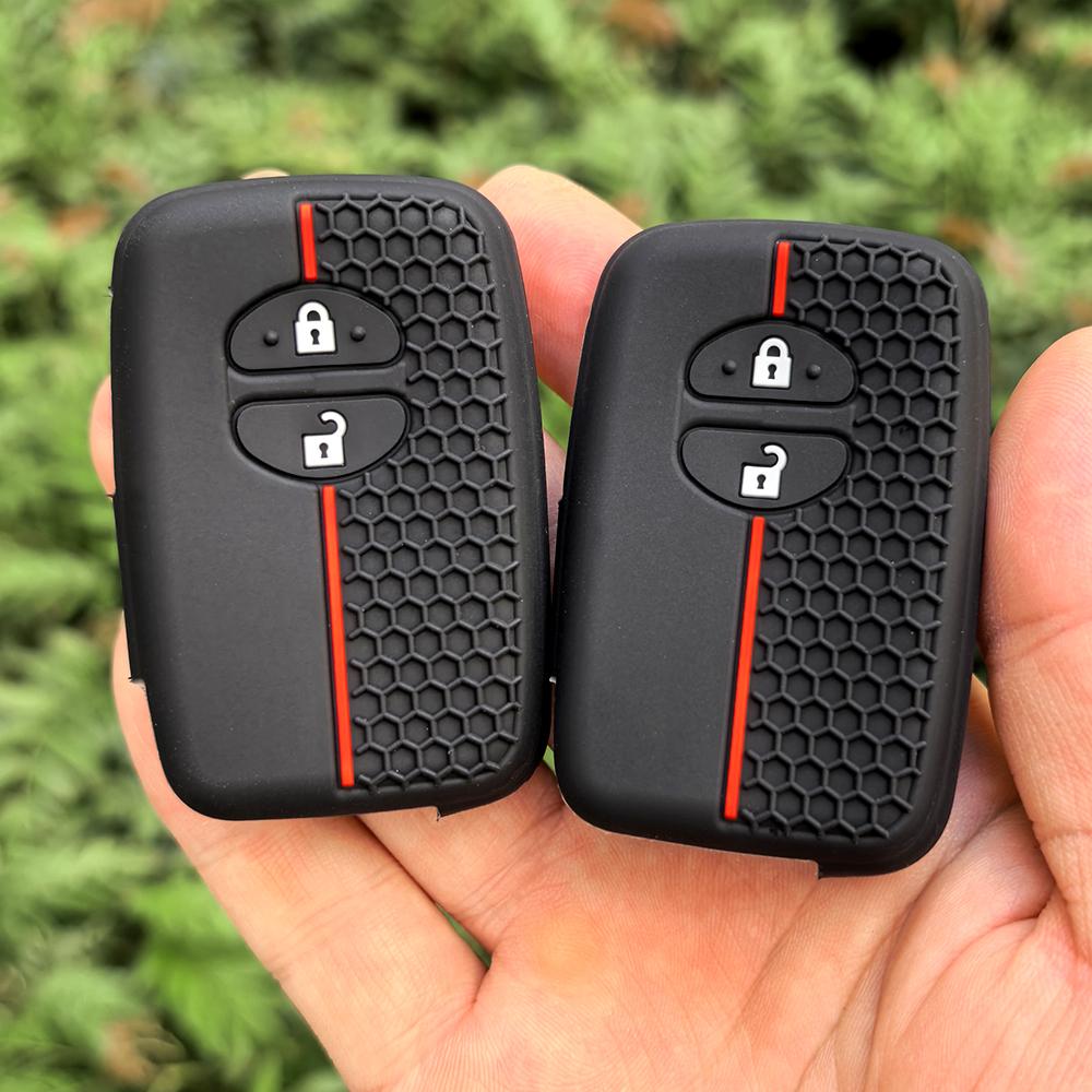 2 Buttons Remote Silicone Key Fob Case Cover Shell Holder For Toyota Rav4 Land Cruiser Camry Highlander Prado Prius