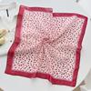 New floral versatile retro cotton and linen small square scarf silk scarf accessories neck women's headband tied hair long scarf