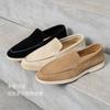 Men's Genuine Leather First-layer Beef Anti-velvet Loafers, One-pedal Old Money Style Casual Soft-sided Beanie Shoes Large Size
