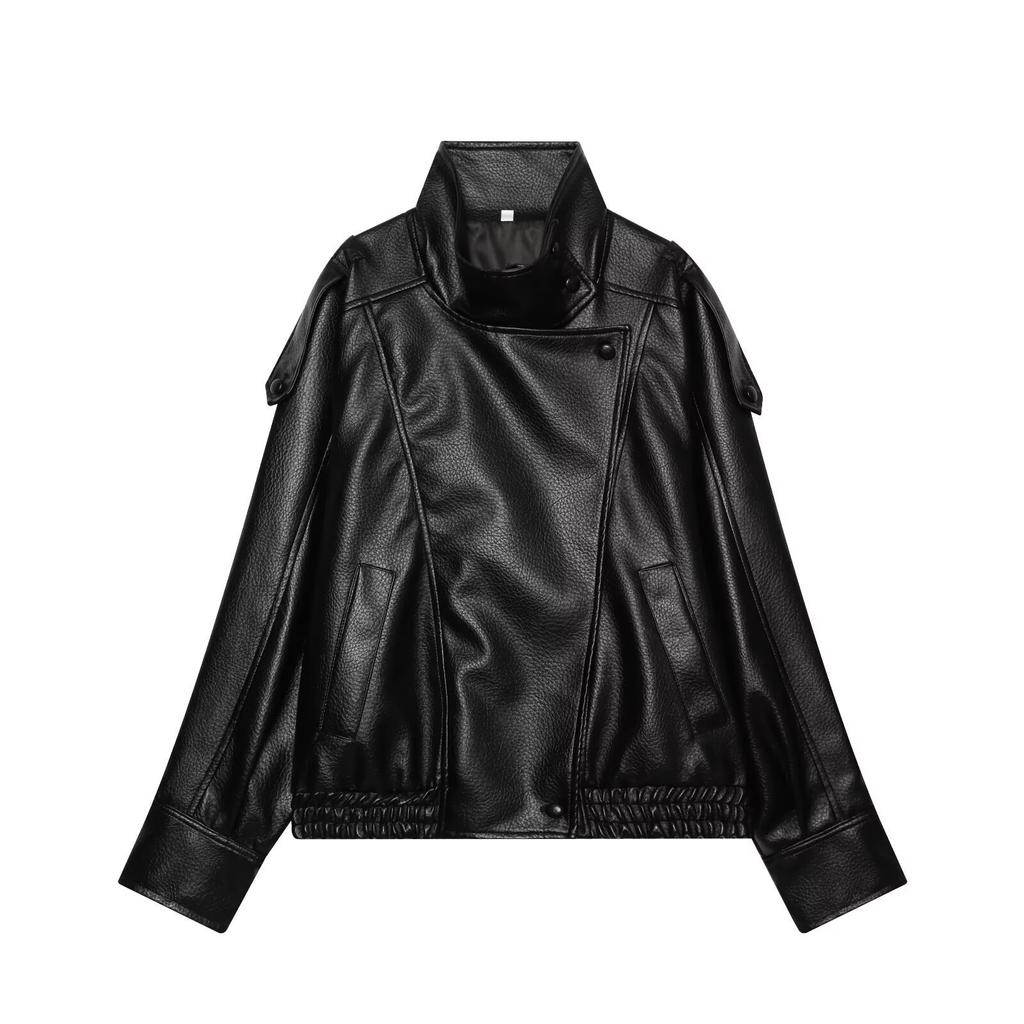 2026 Summer New Arrival: European and American Cross-border Women's Street Fashion Casual Faux Leather Jacket W085 385883