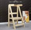 Learning Tower - Solid Wood Foldable Step Stool with Armrest for Toddlers - Ideal for Kitchen Use