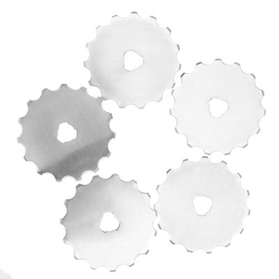 5PCS 45mm Crochet Edge Rotary Cutter Blade for Patchwork Leather Fabric Paper Cutting