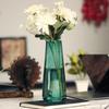 Tapered Glass Vase For Home Décor, Round Shape, Table, Emerald Green Color