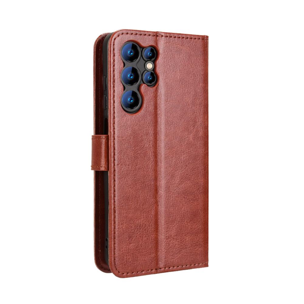 Dla Oukitel C1 Pro/Oukitel C1 Skórzane etui PU ze smyczą Tekstura Crazy Horse Pokrowiec portfel na telefon