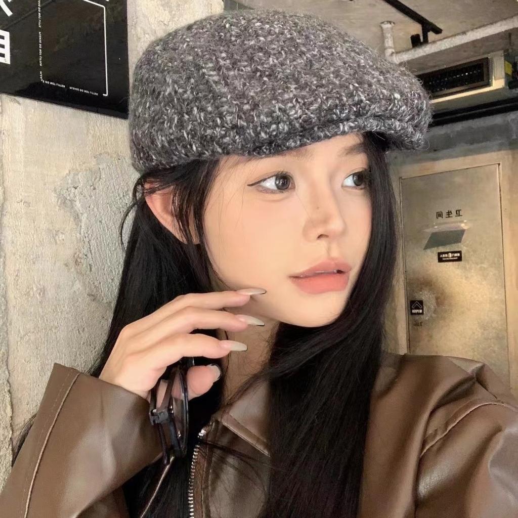 Beret Hat Autumn and Winter Niche Versatile Little Painter's Hat Hong Kong Style Literary Newsboy Hat Fashionable Retro Progressive Hat