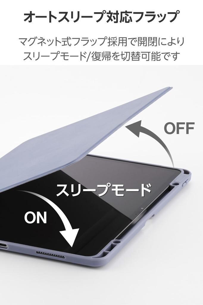 Elecom Case for iPad Air Magnetic Pen and 13-inch (M3/M2) 2025/2024, 360-Degree Rotation, Portrait/Landscape Orientation, Attachment, Storage, Flap,