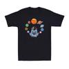 Meditating Astronaut Funny Astronaut And Planets Solar System Gift Men's T-Shirt