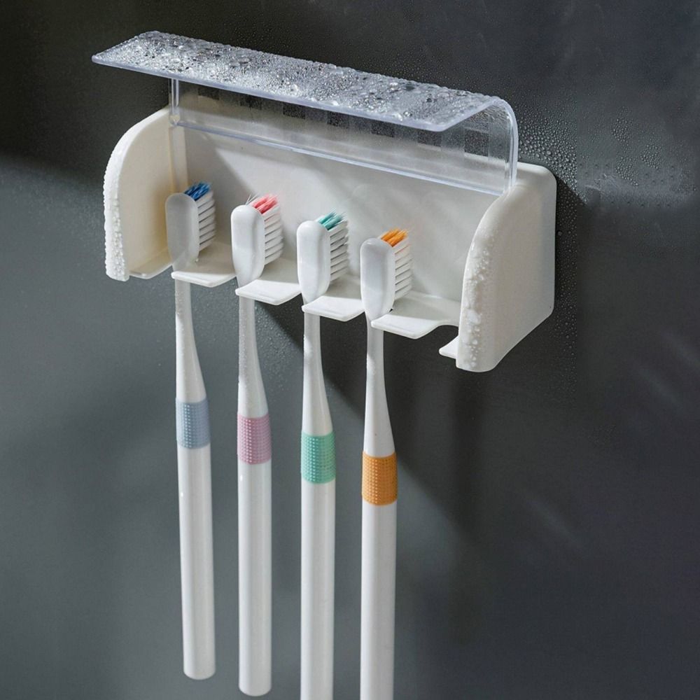 Self-adhesive Toothbrush Storage Rack Wall Mounted Electric Toothbrush Holder  Storage Rack