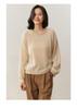 Women's Cashmere Rolled Hem Round Neck Sweater - 2025 Autumn/Winter Collection, Loose Fit and Slimming Pullover.