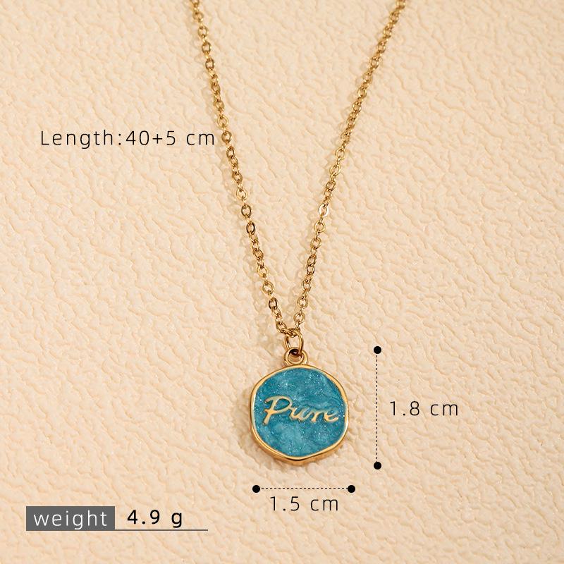 Геометрический квадратный кулон Нержавеющая сталь Ожерелье для женщин